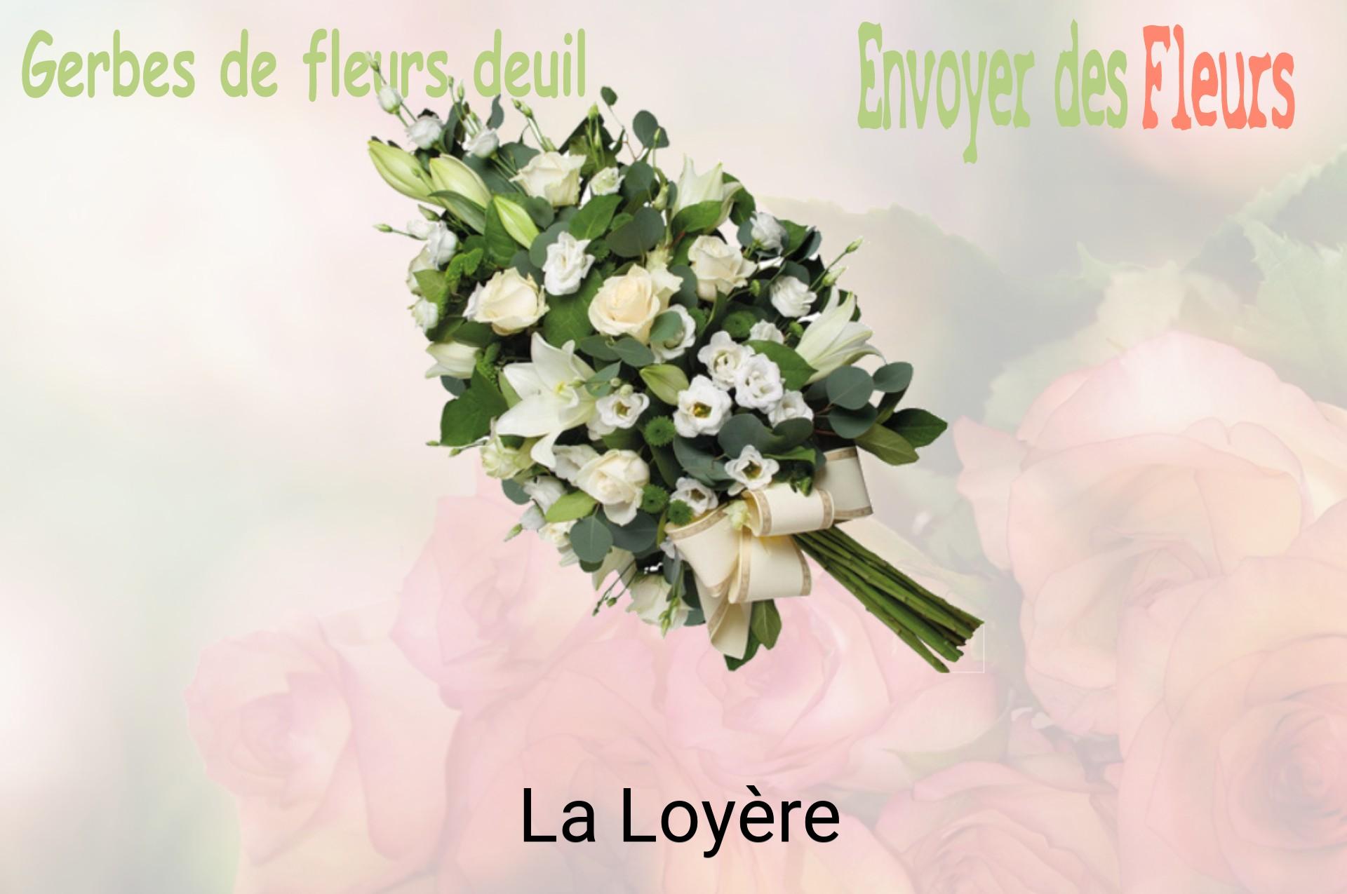 Gerbe de fleurs de deuil livrée à La Loyère